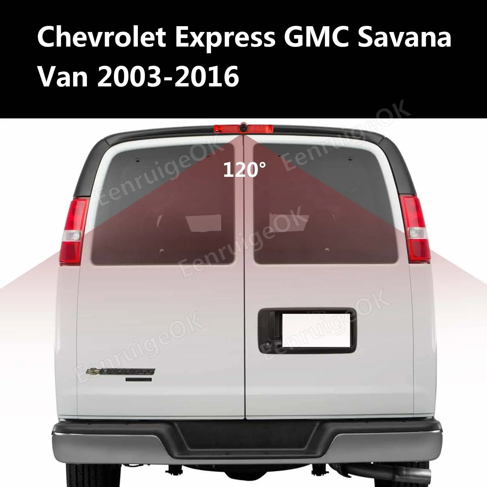 Telecamera di retromarcia impermeabile IP68 per retromarcia telecamera posteriore per GMC Savana Van Chery Express 2003-2016
