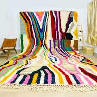 Haute vente marocain Vintage Design laine tapis antidérapant noué à la main tapis abstrait coton décor à la maison salon en gros