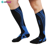 Chaussettes de compression graduée Allbest Soft Sports - Protection complète en nylon et spandex fin, certifiées ISO13485/CE