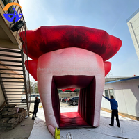 Arche Gonflable Géante Clown 2026 en Tissu Oxford avec Ventilateur Intégré – Arche d'Entrée Effrayante Joker Grande Bouche Ouverte pour Publicité Halloween
