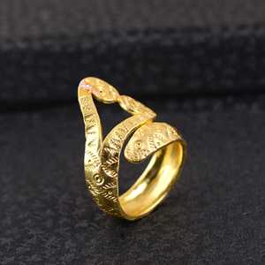 Simple Design Boho Spiral Swirl <b>Ring</b> Tribal Brass <b>Rings</b> for Women 18K Gold Plated Ethnic Statement <b>Rings</b> for Wholesale/OEM/ODM - Product Image 6