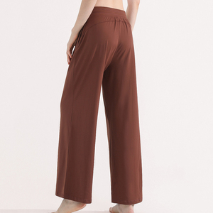 Quick Dry Breathable Solid Color High Waist Stretch Fitness Yoga <b>Flare</b> Pants Women Fitness <b>Leggings</b> - Product Image 3