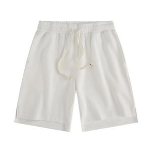 2025 vente en gros été couleur unie 100% coton Shorts hommes cordon décontracté Bermuda Shorts coloré plaine DDP expédition - Product Image 1