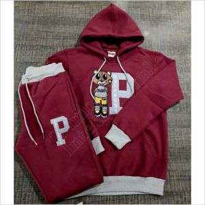 Ensemble de survêtements de gymnastique pour hommes brodés avec logo personnalisé veste à capuche en coton noir style décontracté fabricant uni blanc bon marché - Product Image 3