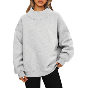 Custom Women's <b>Sweatshirt</b> 100 Percent Cotton Heavyweight Plain Oversized Crewneck Sweatshirtlong <b>sleeve</b> crew neck <b>sweatshirt</b> - Product Image 6