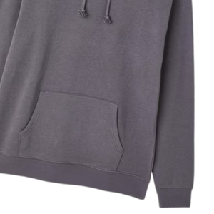 Sudadera con capucha de gran tamaño gris oscuro Unisex jersey de lana gruesa sudadera Lisa ropa de calle Casual suelta ajuste invierno cálido con capucha venta superior - Product Image 3