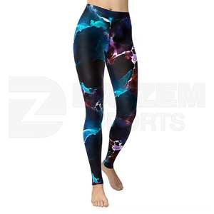Alta calidad Tie Dye Ladies Sportswear Impreso Humedad Wicking Yoga Pantalones Fitness Sublimación Leggings Medias para la venta - Product Image 3