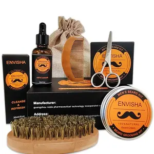 Kit de Cuidado de Barba Personalizado para Hombre, Aceite Vegano Orgánico para Barba, Humectante y Peine, Set de Regalo para Estilizar la Barba - Product Image 1