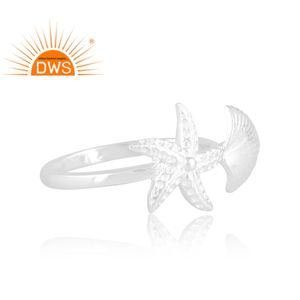 Anillo ajustable con diseño de Estrella de Plata de Ley fina más vendido, joyería personalizada para mujer, regalo para ella - Product Image 3