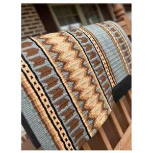 Couverture de selle en laine de style occidental pour chevaux pour l'équitation sur sentier Ranch Work Event Practice avec doublure en polycoton - Product Image 1