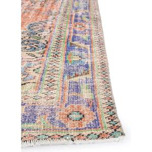 Alfombra de Lana Anudada a Mano de Gran Tamaño, Diseño de Medallón Rojo y Naranja, para Sala de Estar, Pasillo Rectangular, Modelo Pae-2847 - Product Image 4