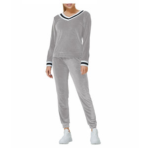 Acheter logo personnalisé velours 100% coton survêtement femmes Jogging costume Gym portant survêtement pour les femmes disponibles dans toutes les couleurs2026 - Product Image 5