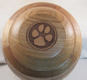 Best Selling Elegant Turned Wood Memorial <b>Urn</b> for <b>Pet</b> with Inlay Lid and Natural Finish from Vietnam - Product Image 4