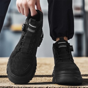 Bottes de randonnée pour hommes, mi-mollet, imperméables, antidérapantes, confortables, avec empeigne en mesh, pour toutes les saisons, utilisation en extérieur - Product Image 5