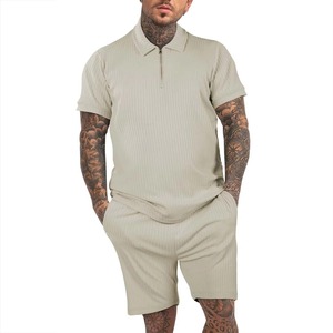 Conjunto de camisa y pantalones cortos de verano para hombre, chándal, camisas de 2 piezas, servicio OEM, transpirable, recién llegado, diseño informal, conjuntos de pantalones cortos personalizados para hombre - Product Image 3