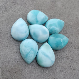 AAA + CALIDAD Natural Larimar forma de pera cabujón parte posterior plana calibrado piedras preciosas al por mayor, tamaños personalizados disponibles - Product Image 3
