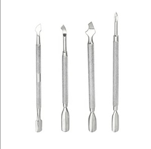 Empujadores de cutículas de acero inoxidable de alta calidad, instrumento elegante para el cuidado de las uñas de doble cara con etiqueta personalizada, instrumentos para el cuidado de la vida - Product Image 3