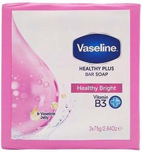 Vaseline Healthy Bright Bar Of <b>Soap</b> With Vitamin B3 3X75g - Product Image 2
