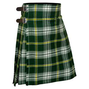 Hot Selling <b>St</b> <b>Patrick</b> Tartan White and Yellow Stripes Pattern Men's Kilts Irish Heritage Custom Wool Fabric Wholesale 2026 - Product Image 1