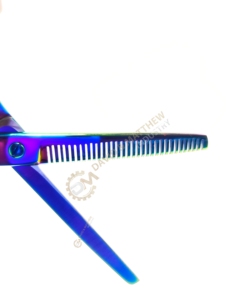 Tijeras profesionales de acero inoxidable japonesas de 6 pulgadas para peluquería, mango de arcoíris personalizado, tijeras de belleza de goma recta afiladas - Product Image 1