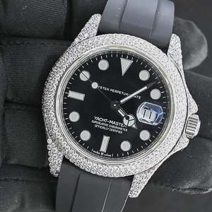 Relojes Mecánicos Automáticos Analógicos de Acero Inoxidable de Alta Calidad, Certificado, Unisex, Hip Hop, Lujo, con Diamantes, Probador de Diamantes VVS - Product Image 1