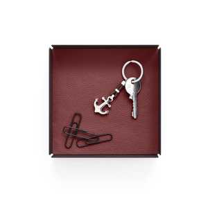 Elegant PU Leather Decorative Tray with Velvet Base Modern-Style Engraving & Plating for Home Office & Restaurant Use - Product Image 1