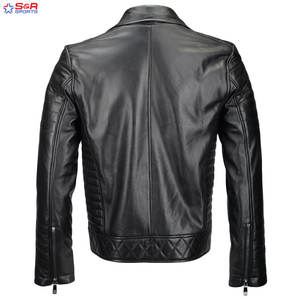 Nueva llegada Hombres Impermeable Negro Textil Moto Chaquetas Mejor Calidad Diseño Premium Cuero Genuino Motocicleta Chaquetas - Product Image 3