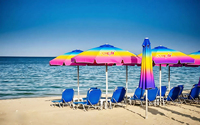 PDyear Publicité Pare-Soleil Personnalisé Golf Carré Patio Jardin Plage Café Marché Parapluie Extérieur Aluminium 500D Oxford Tissu 2x2m