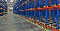 Système de rayonnage de stockage d'entrepôt, rayonnage à poussée arrière, rayonnage à poussée, rayonnage à palettes
