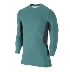 Diseñe su propia marca Camisa de compresión de cuello alto Hombres Top de compresión Hombres Ropa deportiva Gimnasio Fitness Camisa - Product Image 3