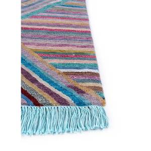 Tapis en laine et soie de bambou noué à la main Manchaha rose et violet, motif chevrons pour la maison - Tapis Jaipur US-Les-1381 - Product Image 4