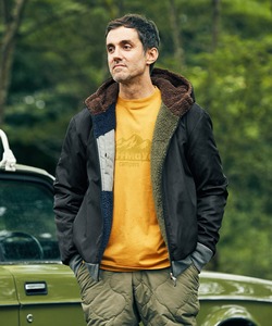 Chaqueta con capucha reversible Varsity Bomber de lana para hombre recubierta para la temporada de invierno - Product Image 3