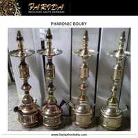 Nouveau modèle 2025 – Chicha miniature Farida Boury en laiton laqué, fabriquée à la main en Égypte, qualité supérieure, vente en gros, la plus vendue