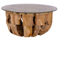 Table basse en racine de teck exotique, style moderne, robuste avec un design antique, pour meubles d'extérieur et meubles de maison - Product Image 5