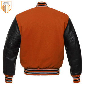 Veste universitaire à col montant de haute qualité en gros d'usine, logo frontal, motif uni, tissu en laine, hiver, homme - Product Image 6