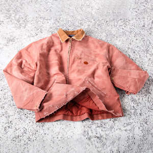 OEM Custom Mens Heavy Duty <b>Canvas</b> Work Jacket Lined Zip-Up Acid Wash Vintage Style - Product Image 1