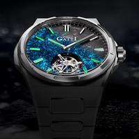 Montre automatique mécanique de luxe pour homme Bonest Gatti, style tourbillon, acier inoxydable, aiguilles saphir, étanche, montre-bracelet BG7006