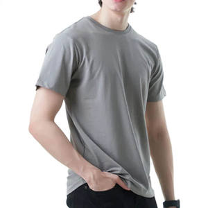 Hanes Boys TAGLESS ComfortSoft Crewneck T Shirt COTON/POLY T-SHIRT/Light Grey Regular Fit Plain Basic Cotton T Shirt - Product Image 2