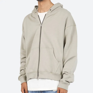 Logo personnalisé broderie impression hommes femmes avec fermeture éclair veste manteau à capuche capuches sweat à manches longues pull couleur unie à capuche - Product Image 6