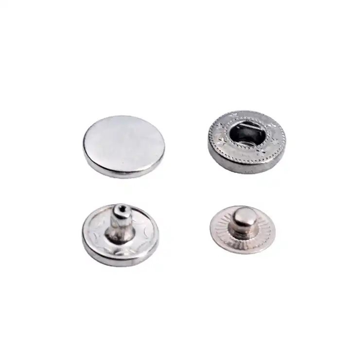 1000set/color Customized White Spray paint Metal snap fastener