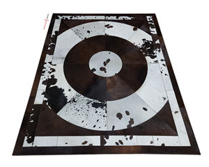 Alfombra de algodón decorativa moderna para el hogar, diseño geométrico tejido a mano, piel de vaca Natural, juego de alfombras para la oración - Product Image 2