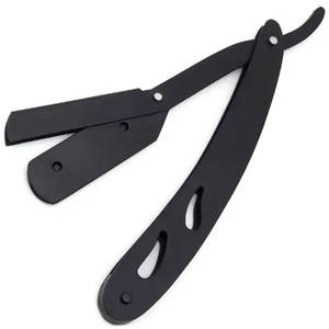 Rasoir de barbier pour hommes en acier inoxydable de qualité supérieure Rasoir à gorge noir entièrement personnalisé avec lame coulissante et logo personnalisé - Product Image 3
