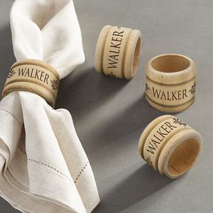 Rond de serviette en bois de qualité supérieure poli surface lisse accessoire élégant fait à la main pour salle à manger élégante table de restaurant d'hôtel - Product Image 2
