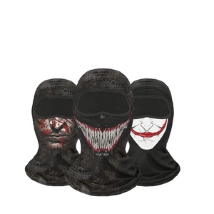 หน้ากากสกีแบบมีโลโก้สั่งทำปี 2026 บาลาคลาวาแบบซักได้ 3 มิติ ปิดเต็มหน้า ผลิตจากโพลีเอสเตอร์ 100% หน้ากากสำหรับขี่มอเตอร์ไซค์ ผ้าทั่วไป สีดำ - Product Image 5