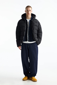 Chaqueta de Plumón de Lujo para Hombre, Talla Grande, con Cremallera Negra, Gruesa, para Exteriores, con Capucha, Abrigo Cálido de Invierno - Product Image 3