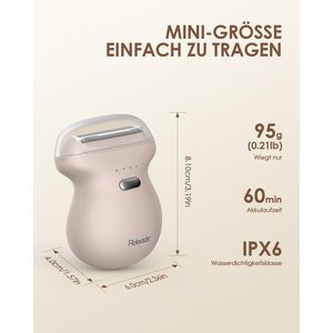 Rasoir électrique portable pour femmes, étanche IPX7, double lame, longue autonomie, pour les jambes, les bras, la zone du bikini, design lavable - Product Image 2