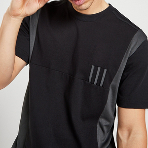 2025 T-shirt en microfibre pour hommes 50% coton 50% polyester blanc uni avec logo personnalisé vente en gros OEM disponible - Product Image 3