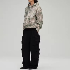 Sudadera con Capucha de Camuflaje, Estilo Nuevo, Personalizada, con Estampado Completo, 400gsm, Tejido Terry, Talla Grande, Doble Capa, Corta, para Hombre - Product Image 2