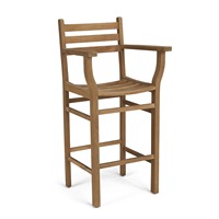 Chaise de bar haute moderne de luxe en teck durable pour l'extérieur, idéale pour la maison, les hôtels, les gymnases et les cuisines