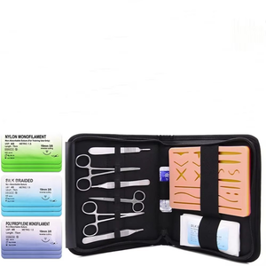 Kit de equipo de entrenamiento de sutura quirúrgica 6 juegos de herramientas práctica quirúrgica Kit de equipo de entrenamiento de sutura de comercio exterior de silicona - Product Image 2